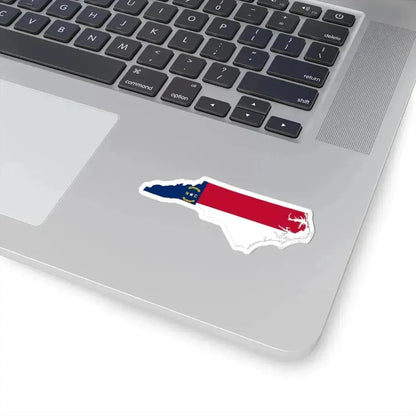 Flag-map of North Carolina (United States) STICKER Vinyl Kiss-Cut Decal - The Sticker Space