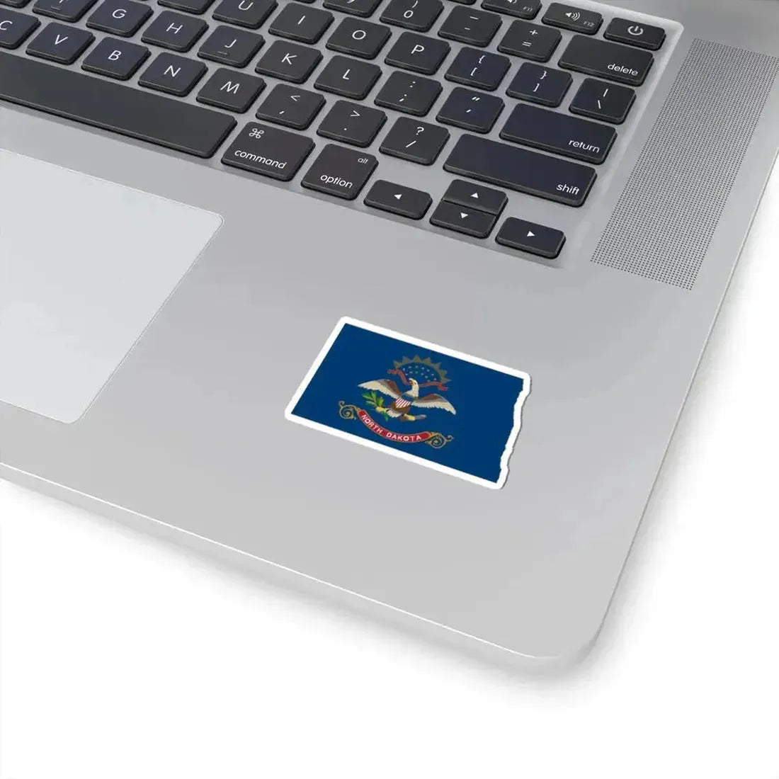 Flag-map of North Dakota (United States) STICKER Vinyl Kiss-Cut Decal - The Sticker Space