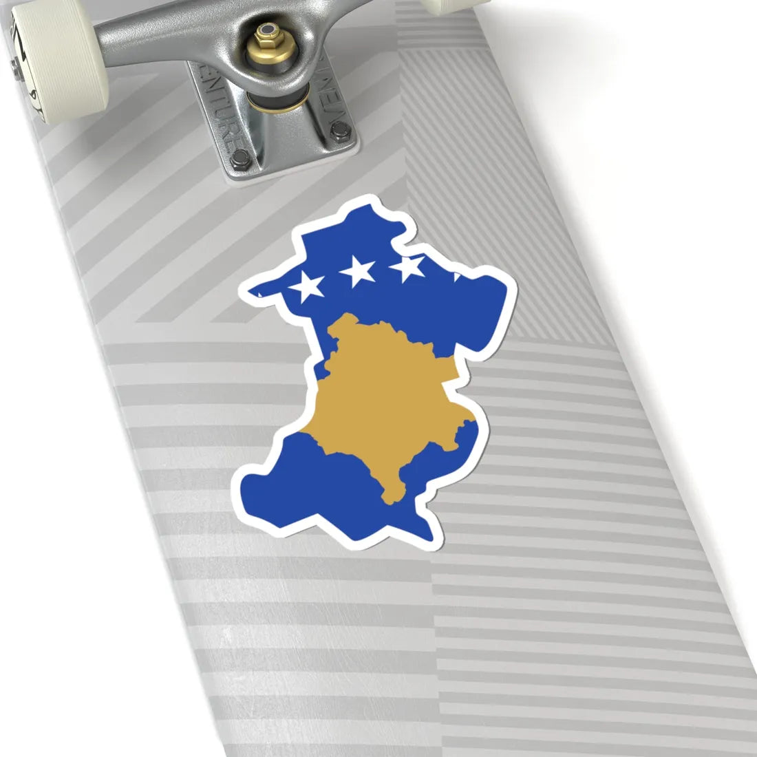 Flag-map of North Kosovo Kosovo (Serbia) STICKER Vinyl Kiss-Cut Decal - The Sticker Space
