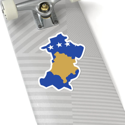 Flag-map of North Kosovo Kosovo (Serbia) STICKER Vinyl Kiss-Cut Decal - The Sticker Space