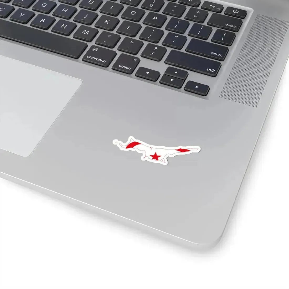 Flag map of Northern Cyprus (Cyprus) STICKER Vinyl Kiss-Cut Decal - The Sticker Space