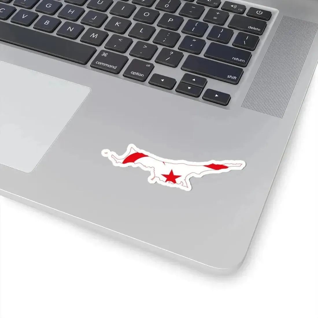Flag map of Northern Cyprus (Cyprus) STICKER Vinyl Kiss-Cut Decal - The Sticker Space