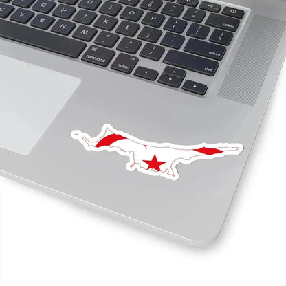 Flag map of Northern Cyprus (Cyprus) STICKER Vinyl Kiss-Cut Decal - The Sticker Space