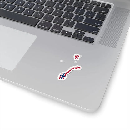 Flag-map of Norway  (Norway) STICKER Vinyl Kiss-Cut Decal - The Sticker Space