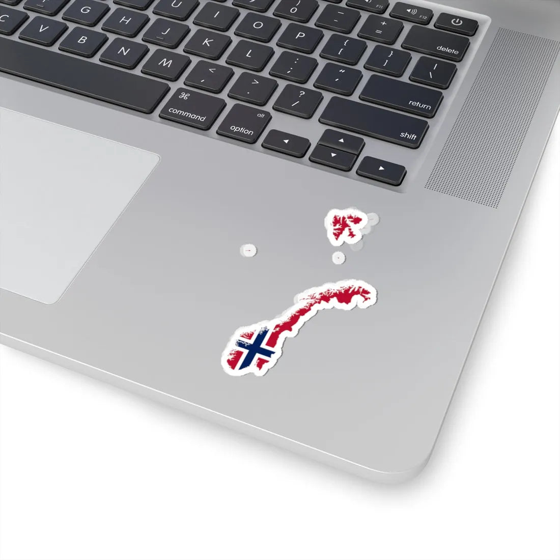 Flag-map of Norway  (Norway) STICKER Vinyl Kiss-Cut Decal - The Sticker Space