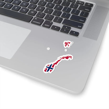 Flag-map of Norway  (Norway) STICKER Vinyl Kiss-Cut Decal - The Sticker Space