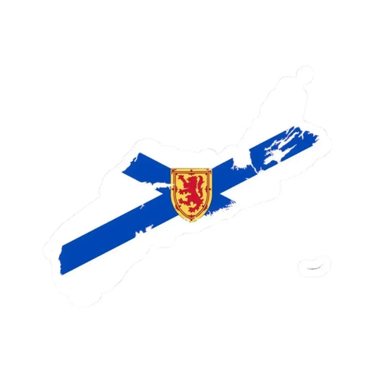 Flag-map of Nova Scotia (Canada) STICKER Vinyl Kiss-Cut Decal 2 Inch White - The Sticker Space