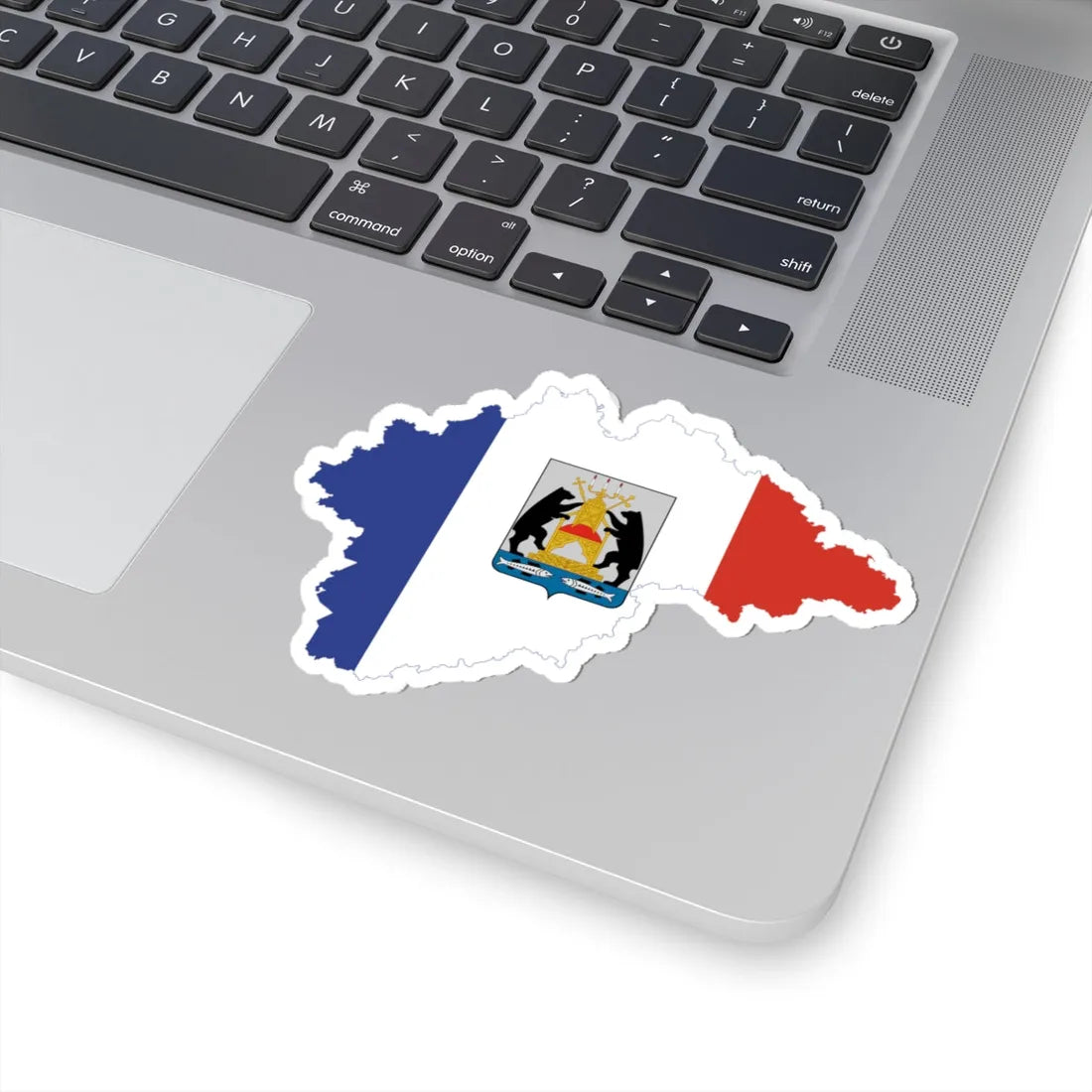 Flag-map of Novgorod Oblast (Russia) STICKER Vinyl Kiss-Cut Decal - The Sticker Space
