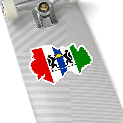 Flag-map of Novosibirsk oblast (Russia) STICKER Vinyl Kiss-Cut Decal - The Sticker Space