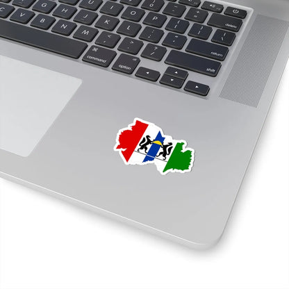 Flag-map of Novosibirsk oblast (Russia) STICKER Vinyl Kiss-Cut Decal - The Sticker Space
