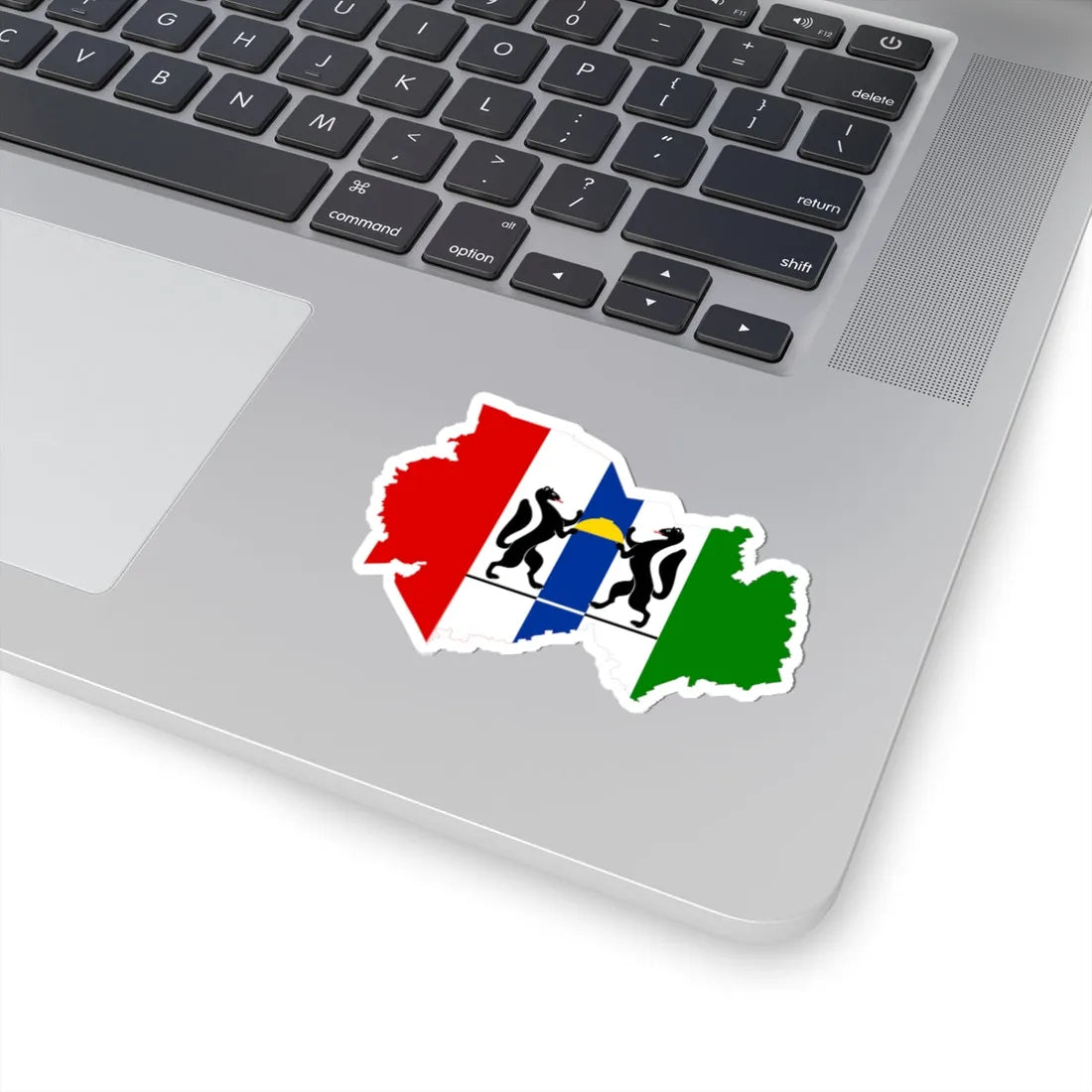 Flag-map of Novosibirsk oblast (Russia) STICKER Vinyl Kiss-Cut Decal - The Sticker Space