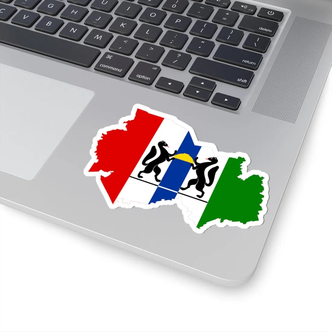 Flag-map of Novosibirsk oblast (Russia) STICKER Vinyl Kiss-Cut Decal - The Sticker Space