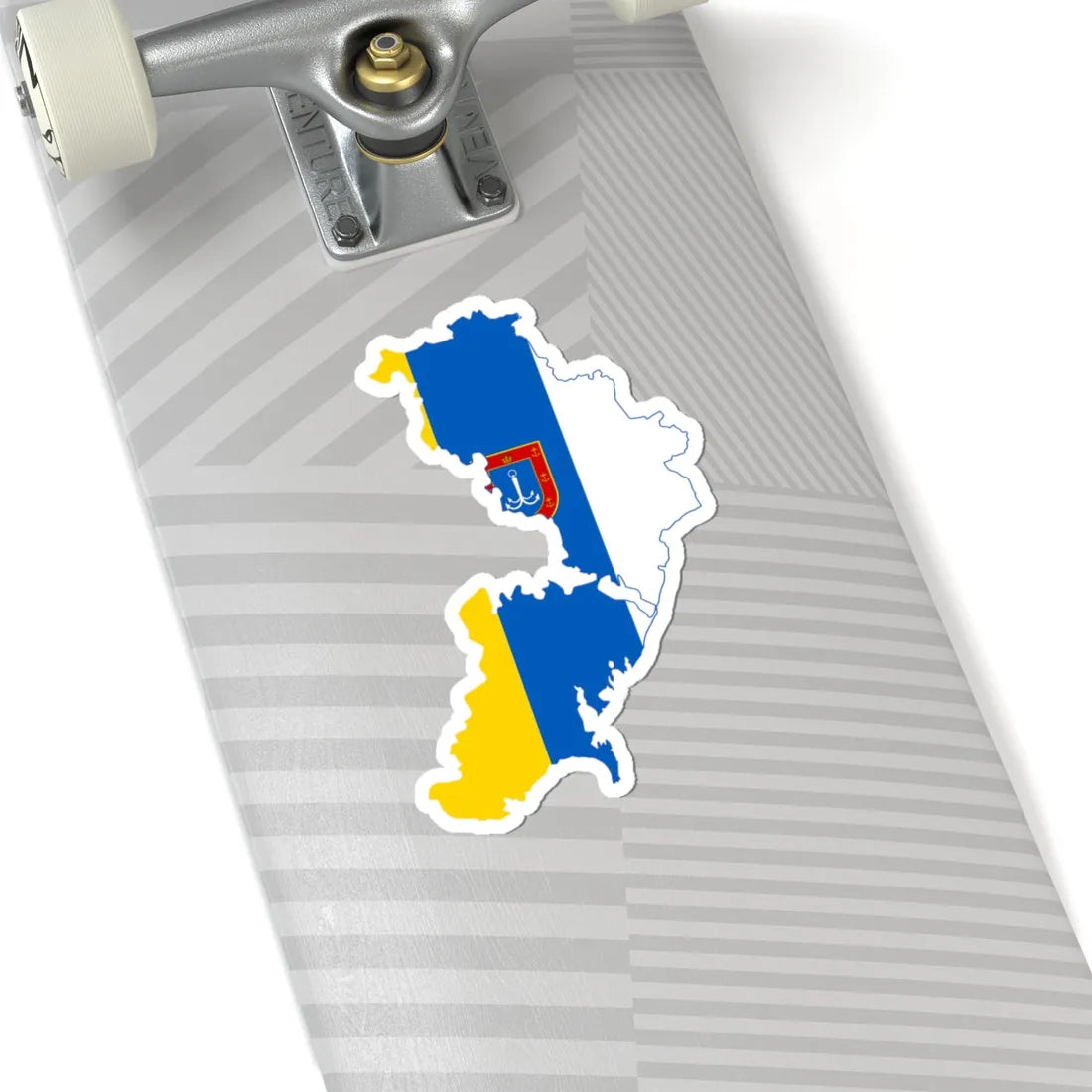 Flag-map of Odesa Oblast (Ukraine) STICKER Vinyl Kiss-Cut Decal - The Sticker Space