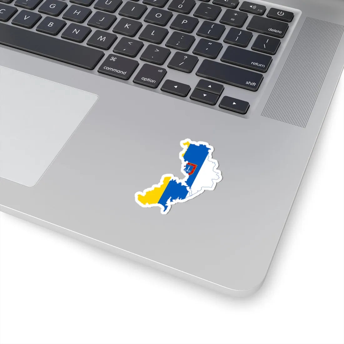 Flag-map of Odesa Oblast (Ukraine) STICKER Vinyl Kiss-Cut Decal - The Sticker Space
