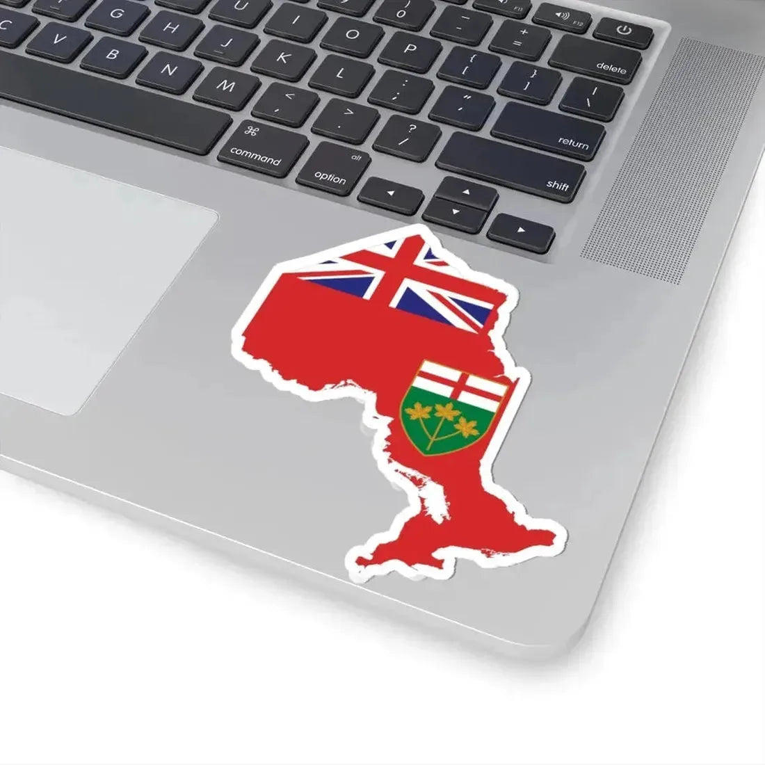 Flag-map of Ontario (Canada) STICKER Vinyl Kiss-Cut Decal - The Sticker Space