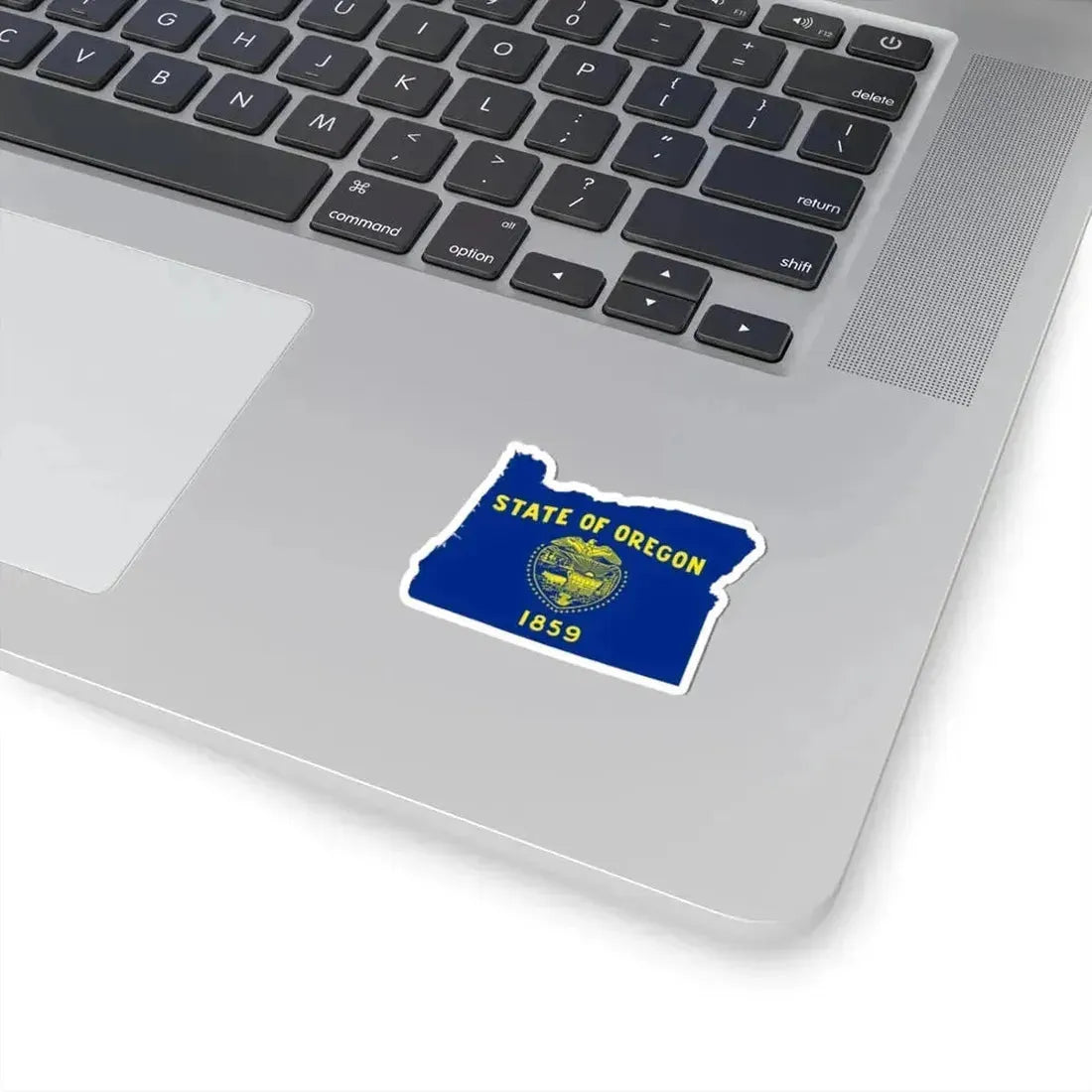 Flag-map of Oregon (United States) STICKER Vinyl Kiss-Cut Decal - The Sticker Space