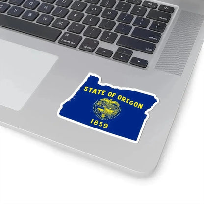 Flag-map of Oregon (United States) STICKER Vinyl Kiss-Cut Decal - The Sticker Space