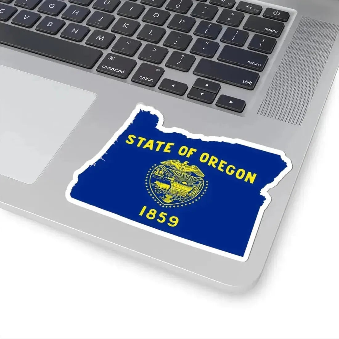 Flag-map of Oregon (United States) STICKER Vinyl Kiss-Cut Decal - The Sticker Space