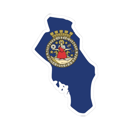 Flag-map of Oslo (Norway) STICKER Vinyl Kiss-Cut Decal 3 Inch White - The Sticker Space