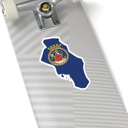 Flag-map of Oslo (Norway) STICKER Vinyl Kiss-Cut Decal - The Sticker Space