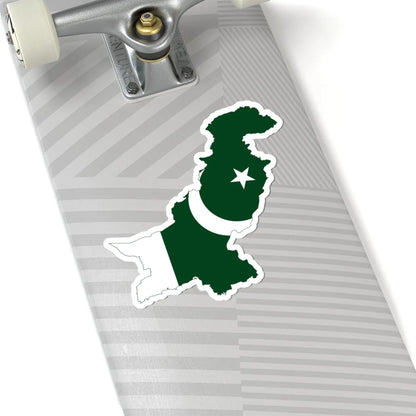 Flag-map of Pakistan de-facto (Pakistan) STICKER Vinyl Kiss-Cut Decal - The Sticker Space