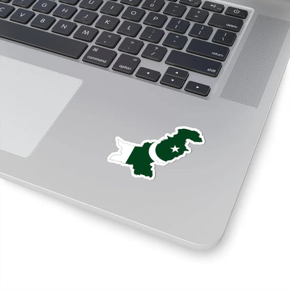 Flag-map of Pakistan de-facto (Pakistan) STICKER Vinyl Kiss-Cut Decal - The Sticker Space