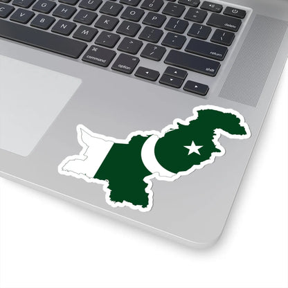 Flag-map of Pakistan de-facto (Pakistan) STICKER Vinyl Kiss-Cut Decal - The Sticker Space