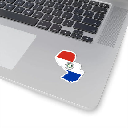 Flag-map of Paraguay (Paraguay) STICKER Vinyl Kiss-Cut Decal - The Sticker Space