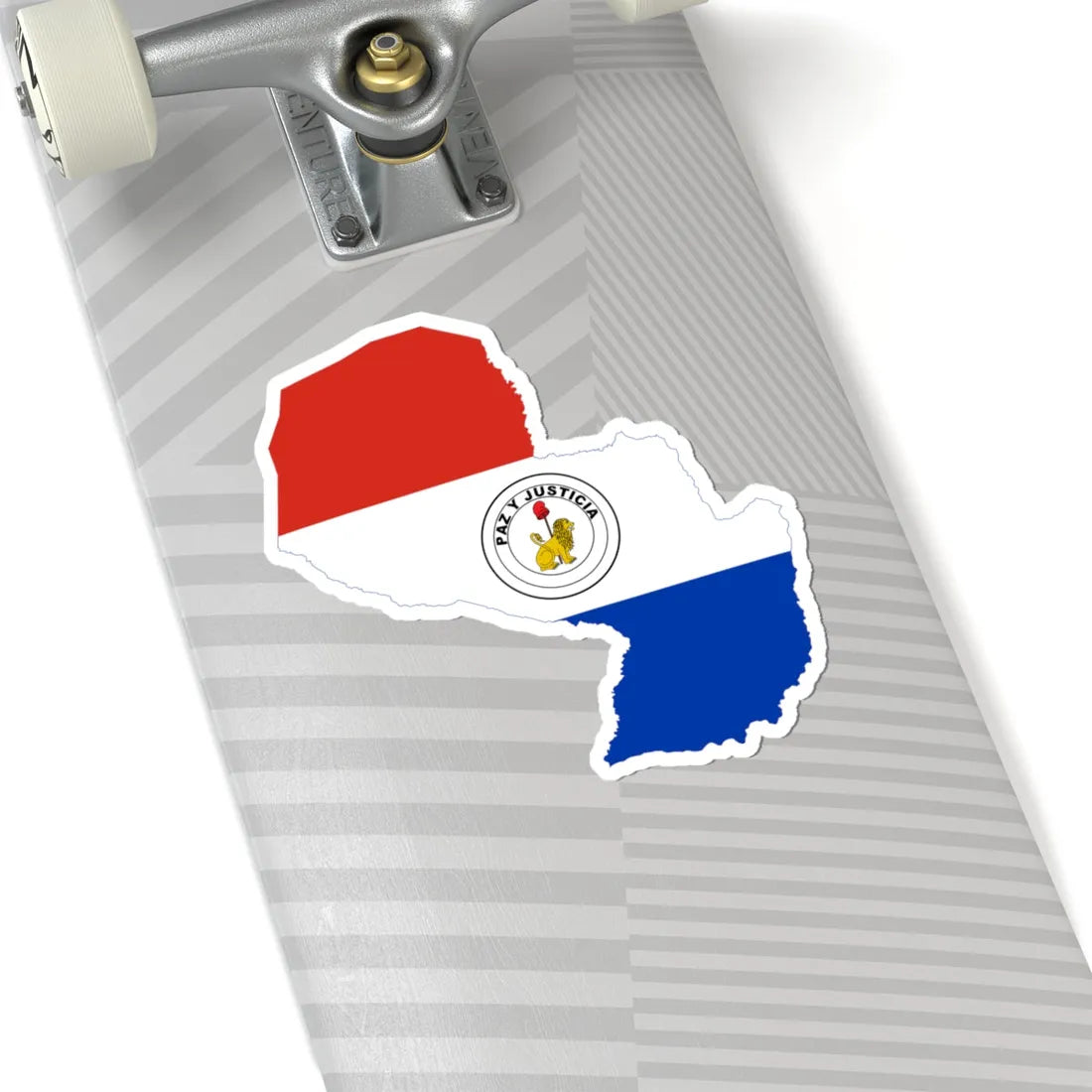 Flag-map of Paraguay reverse (Paraguay) STICKER Vinyl Kiss-Cut Decal - The Sticker Space