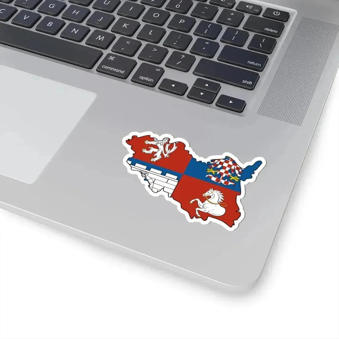 Flag-map of Pardubice Region (Czech Republic) STICKER Vinyl Kiss-Cut Decal - The Sticker Space