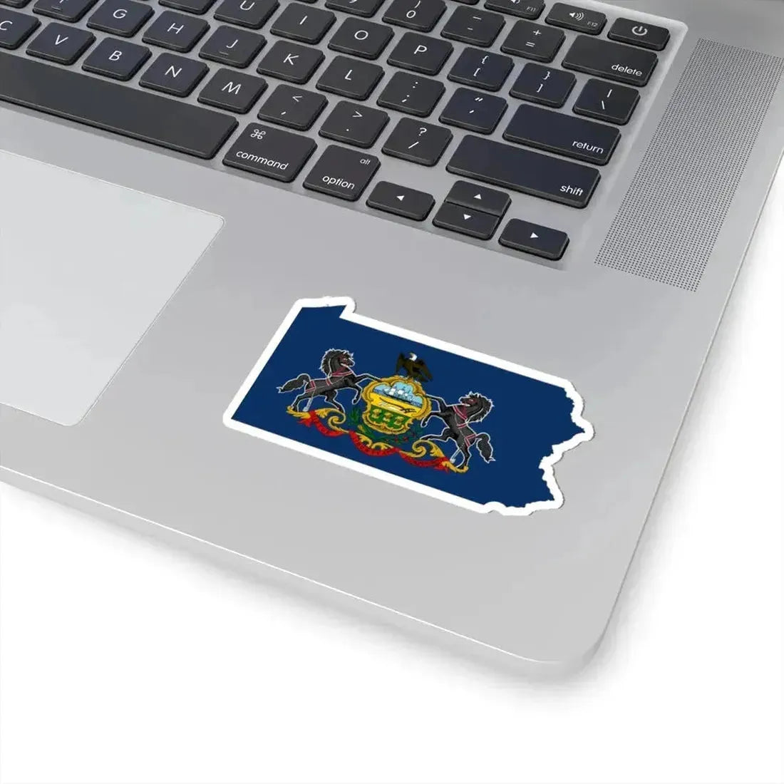 Flag-map of Pennsylvania (United States) STICKER Vinyl Kiss-Cut Decal - The Sticker Space