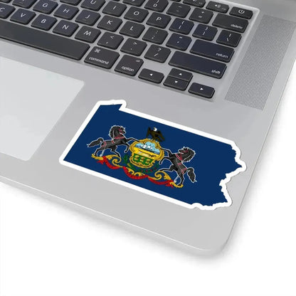 Flag-map of Pennsylvania (United States) STICKER Vinyl Kiss-Cut Decal - The Sticker Space