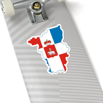 Flag-map of Perm Krai (Russia) STICKER Vinyl Kiss-Cut Decal - The Sticker Space