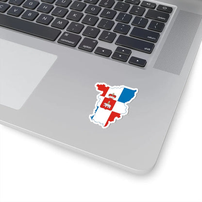 Flag-map of Perm Krai (Russia) STICKER Vinyl Kiss-Cut Decal - The Sticker Space