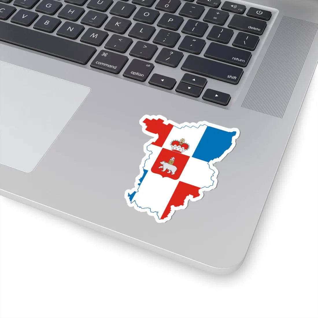 Flag-map of Perm Krai (Russia) STICKER Vinyl Kiss-Cut Decal - The Sticker Space