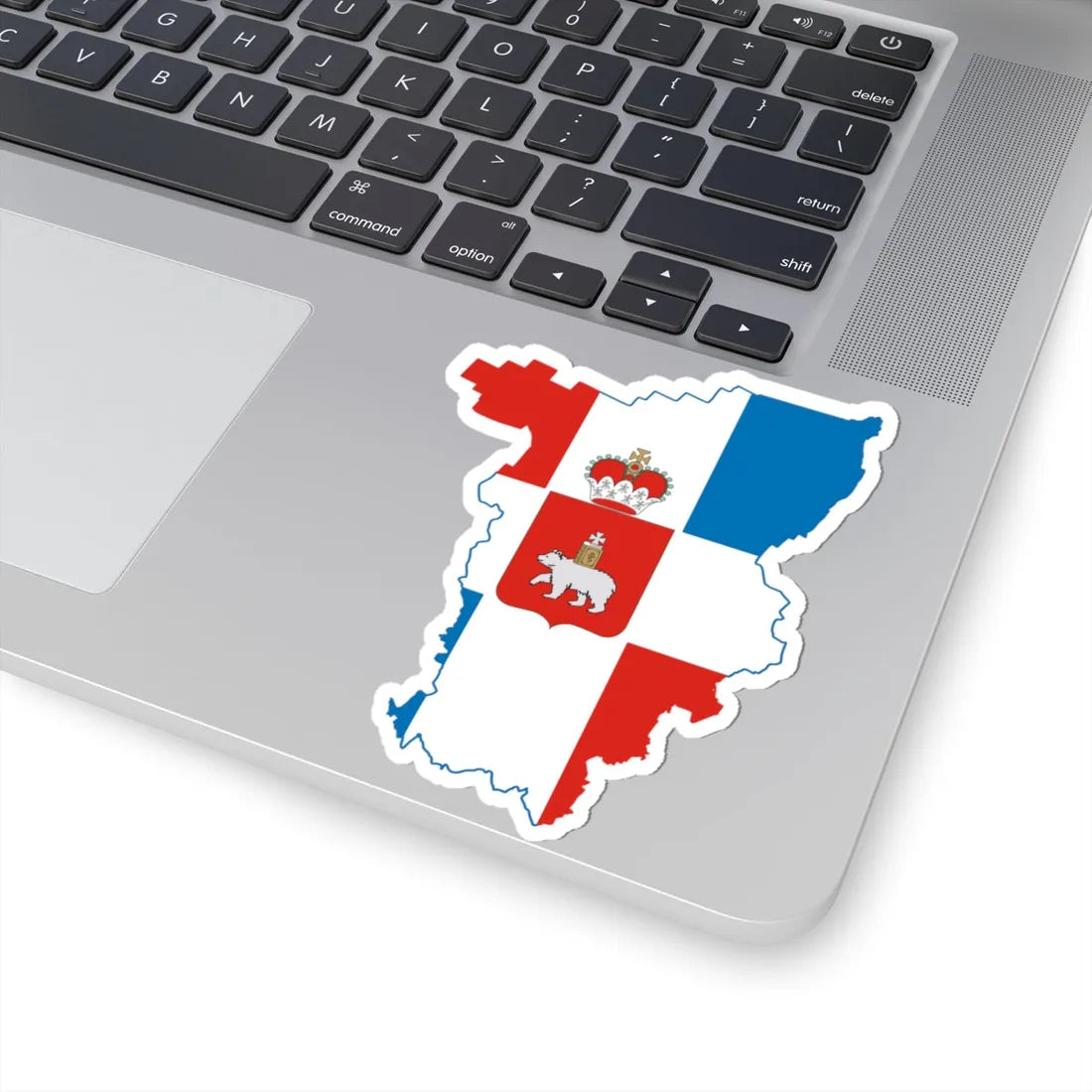 Flag-map of Perm Krai (Russia) STICKER Vinyl Kiss-Cut Decal - The Sticker Space