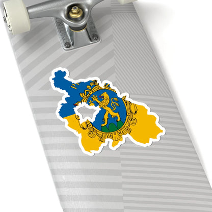 Flag-map of Pest County (Hungary) STICKER Vinyl Kiss-Cut Decal - The Sticker Space