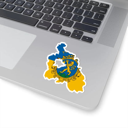 Flag-map of Pest County (Hungary) STICKER Vinyl Kiss-Cut Decal - The Sticker Space