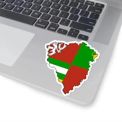 Flag-map of Plzen Region (Czech Republic) STICKER Vinyl Kiss-Cut Decal - The Sticker Space