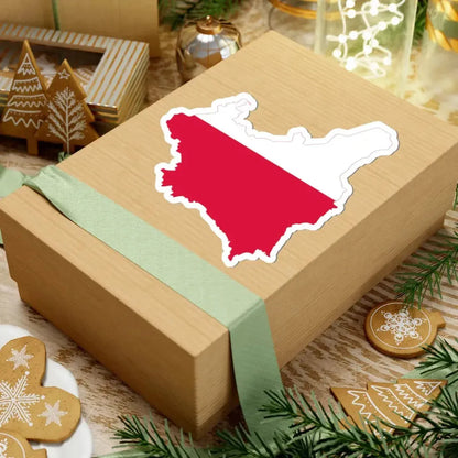 Flag-map of Poland 1918-1939 (Poland) STICKER Vinyl Kiss-Cut Decal - The Sticker Space