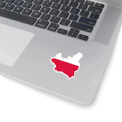 Flag-map of Poland 1918-1939 (Poland) STICKER Vinyl Kiss-Cut Decal - The Sticker Space