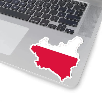 Flag-map of Poland 1918-1939 (Poland) STICKER Vinyl Kiss-Cut Decal - The Sticker Space