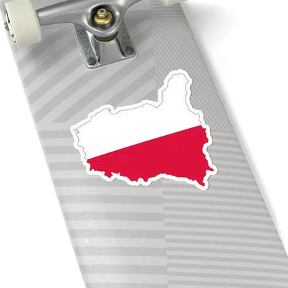 Flag map of Poland Irredentist (Poland) STICKER Vinyl Kiss-Cut Decal - The Sticker Space