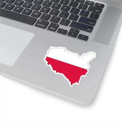 Flag map of Poland Irredentist (Poland) STICKER Vinyl Kiss-Cut Decal - The Sticker Space