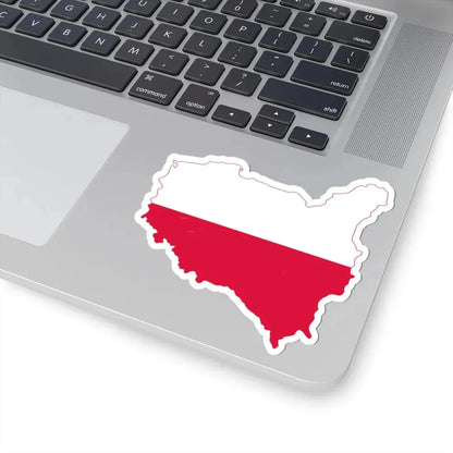 Flag map of Poland Irredentist (Poland) STICKER Vinyl Kiss-Cut Decal - The Sticker Space