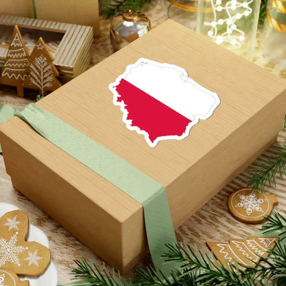 Flag-map of Poland (Poland) STICKER Vinyl Kiss-Cut Decal - The Sticker Space