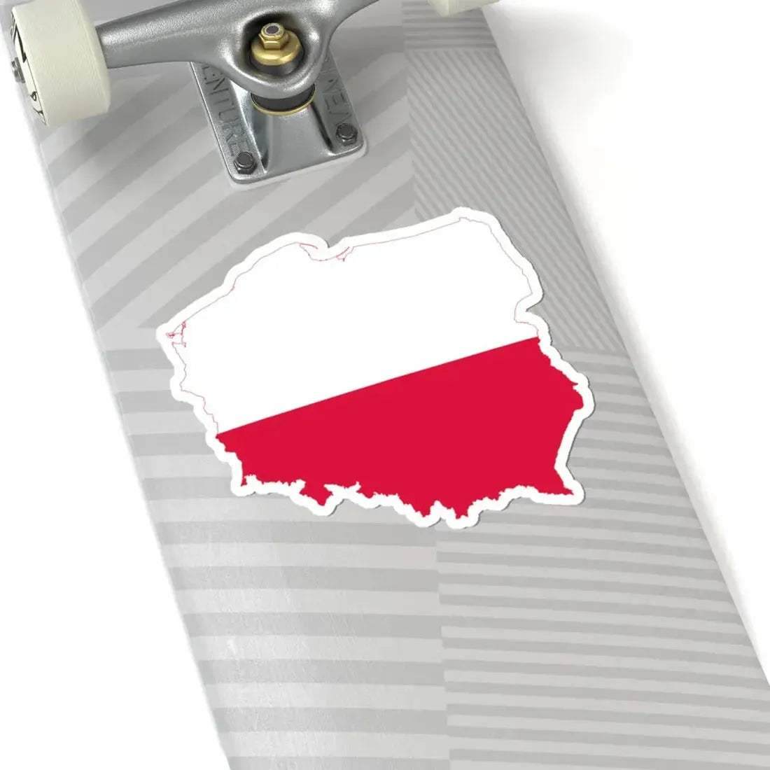 Flag-map of Poland (Poland) STICKER Vinyl Kiss-Cut Decal - The Sticker Space