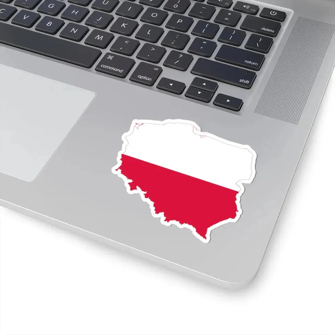 Flag-map of Poland (Poland) STICKER Vinyl Kiss-Cut Decal - The Sticker Space