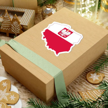 Flag-map of Poland state (Poland) STICKER Vinyl Kiss-Cut Decal - The Sticker Space