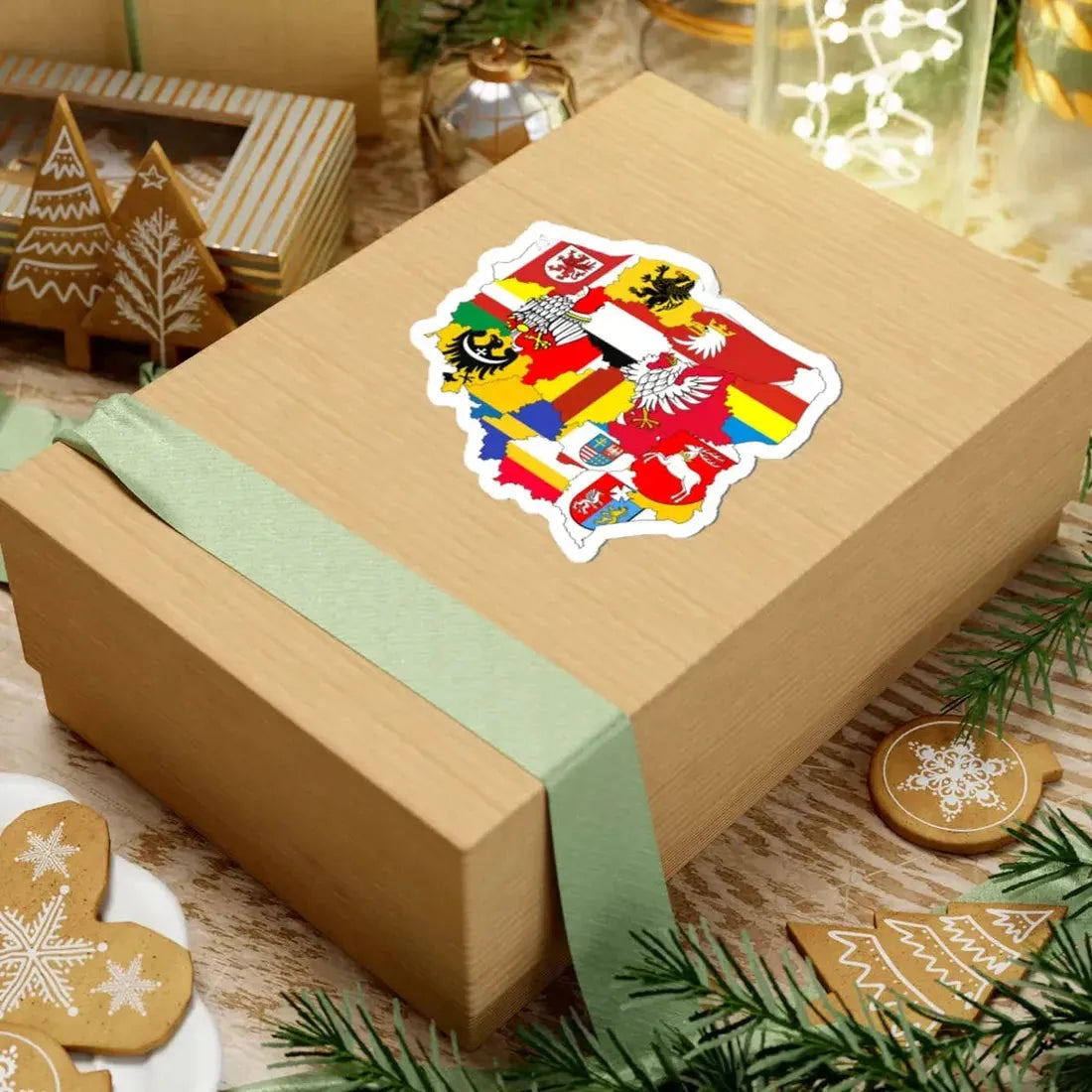 Flag-map of Poland subdivisions (Poland) STICKER Vinyl Kiss-Cut Decal - The Sticker Space